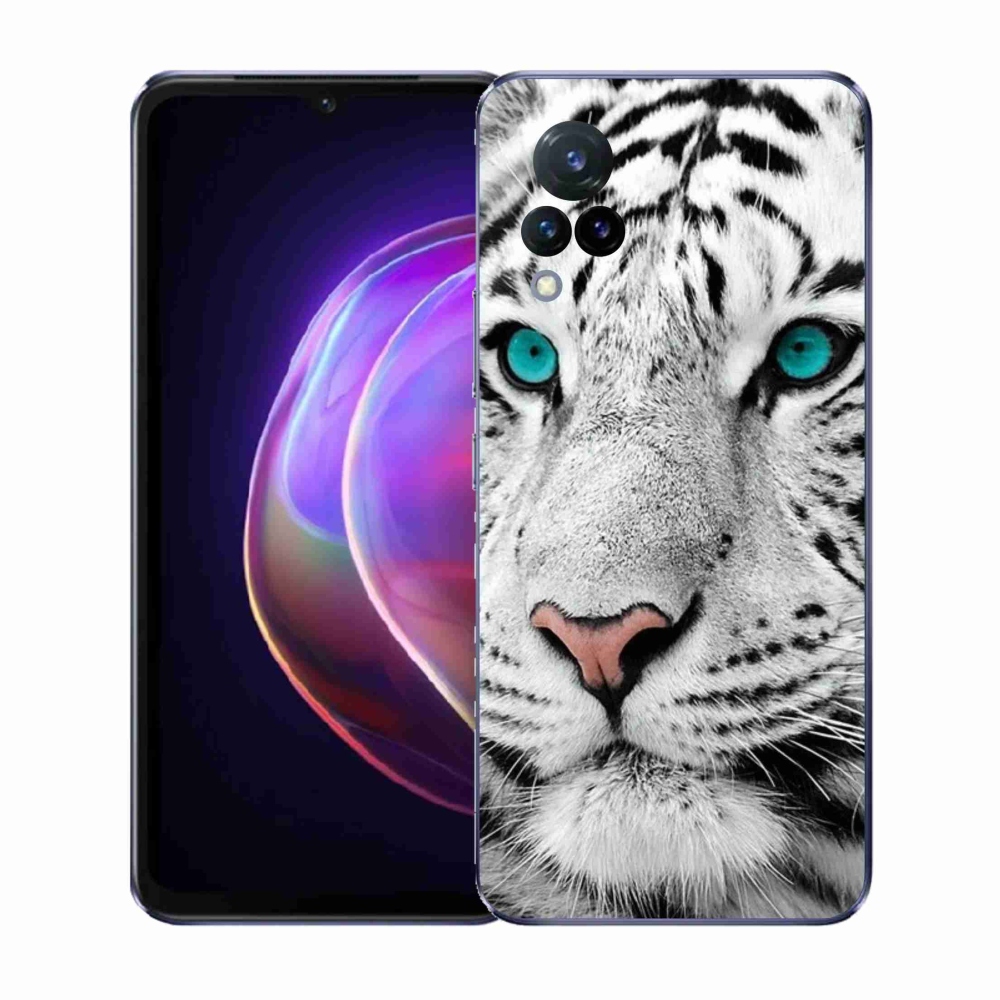 Gélový kryt mmCase na Vivo V21 4G/5G - biely tiger