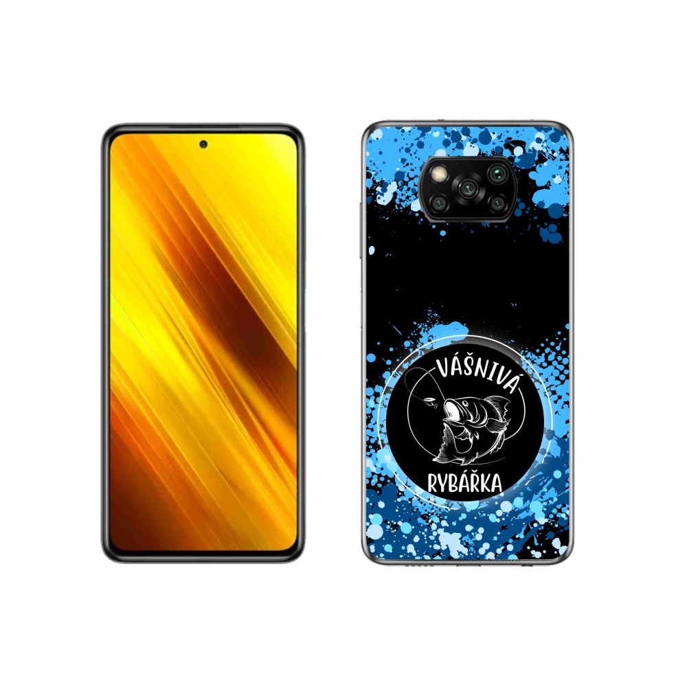Gélový kryt mmCase na Xiaomi Poco X3 Pro - vášnivá rybárka čierne pozadie