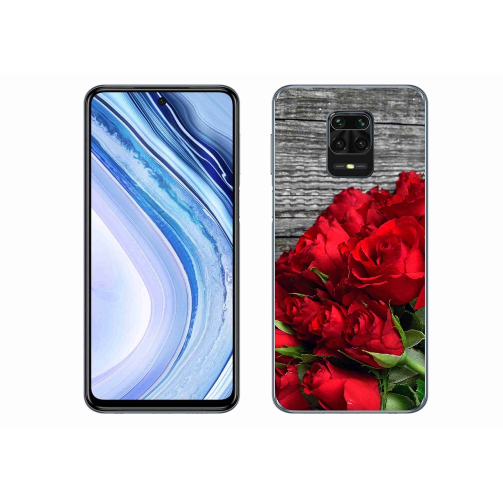 Gélový kryt mmCase na Xiaomi Redmi Note 9 Pro - červené ruže