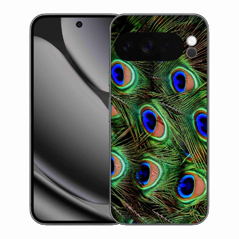 Gélový kryt mmCase na Google Pixel 10 Pro XL - pávie perie