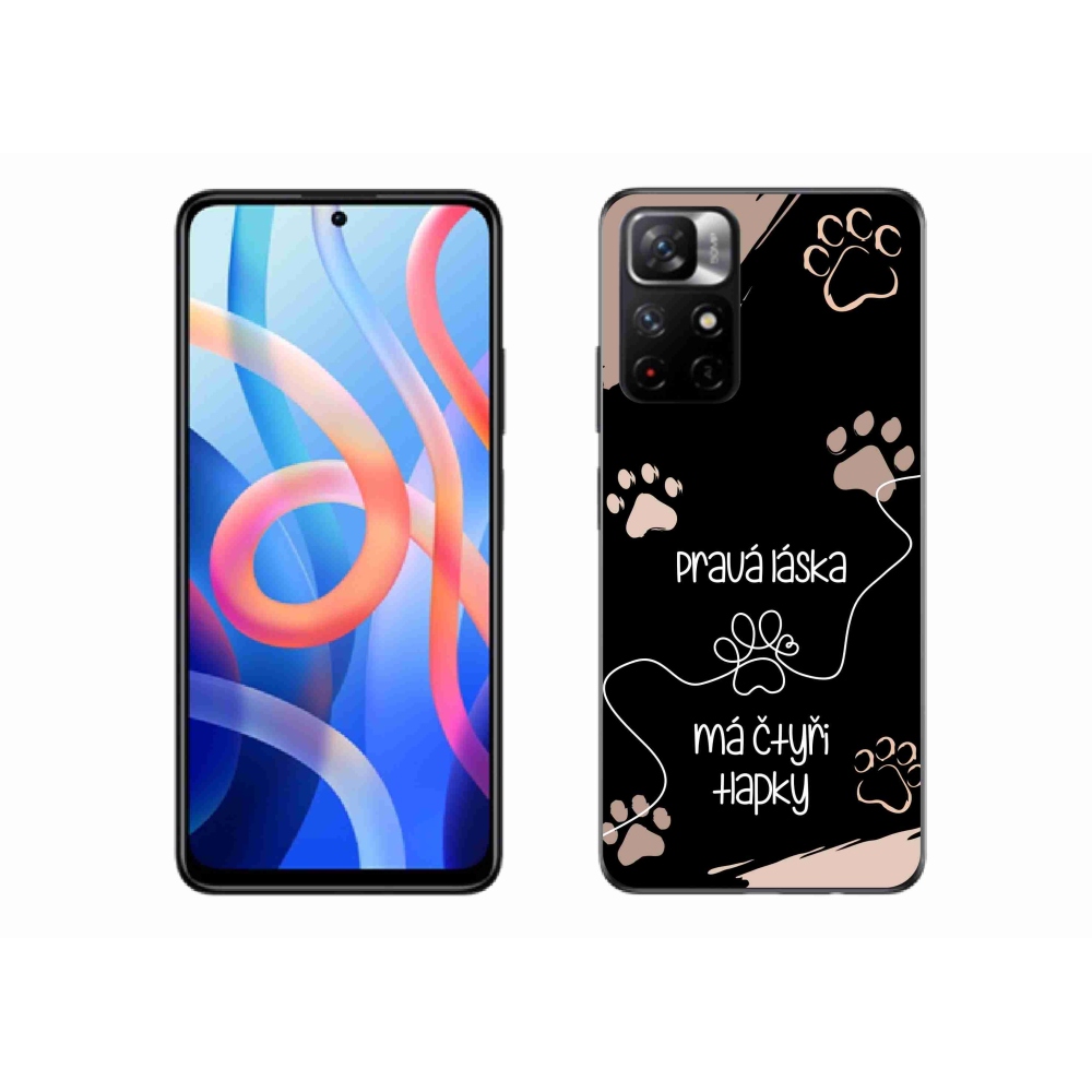 Gélový kryt mmCase na Xiaomi Redmi Note 11S 5G - psí motív 1 čierne pozadie