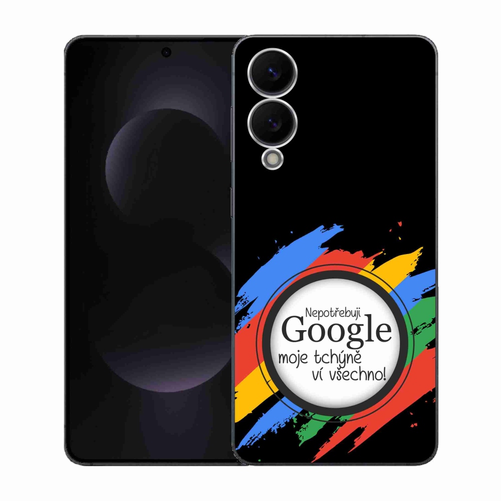 Gélový kryt mmCase na Samsung Galaxy S25 Edge - svokra vie všetko čierne pozadie