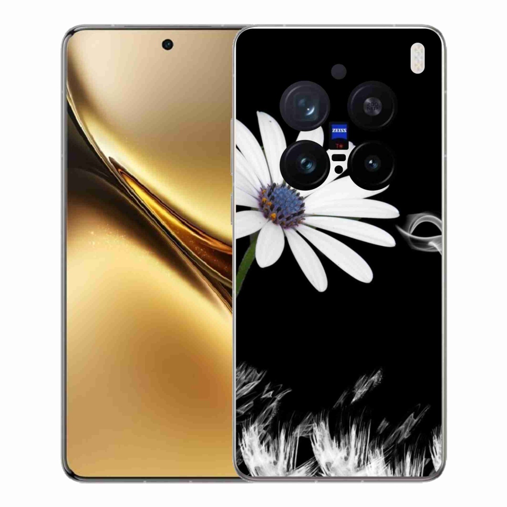 Gélový kryt mmCase na Vivo X200 Pro 5G - biela kvetina