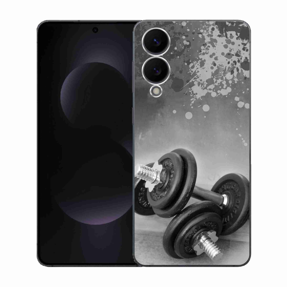 Gélový kryt mmCase na Samsung Galaxy S25 Edge - činky 1