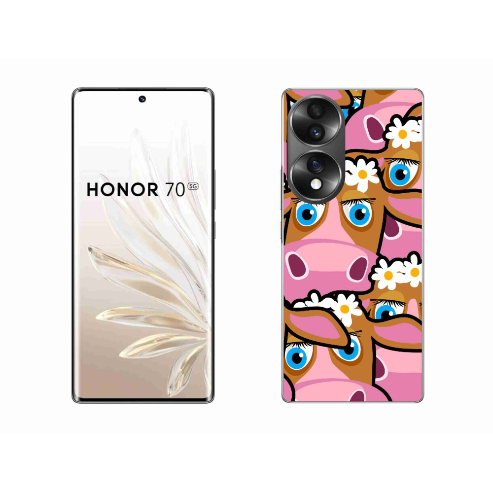 Gélový kryt mmCase na Honor 70 - kreslené kravičky