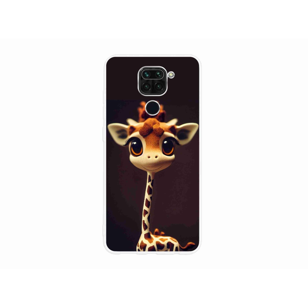 Gelový kryt mmCase na Xiaomi Redmi Note 9 - malá žirafa