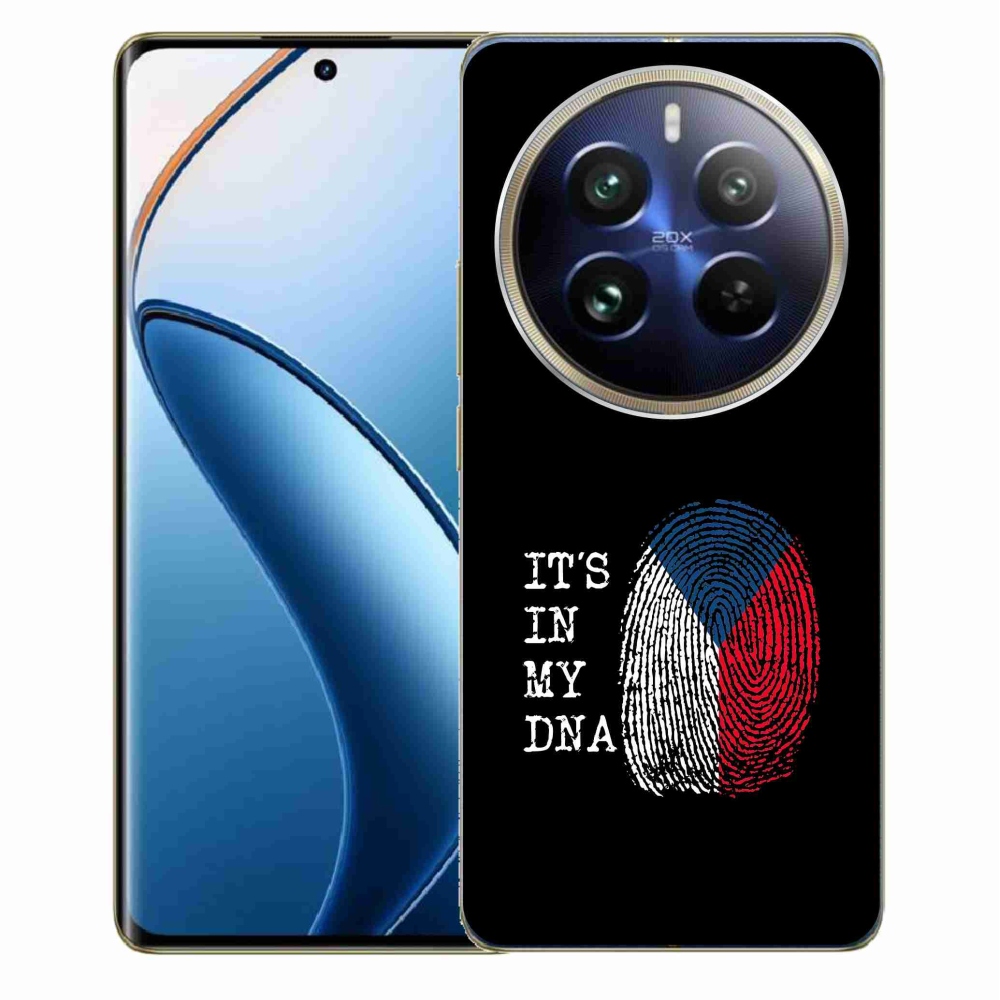 Gélový kryt mmCase na Realme 12 Pro 5G/12 Pro+ 5G - vlajka odtlačok prsta čierne pozadie