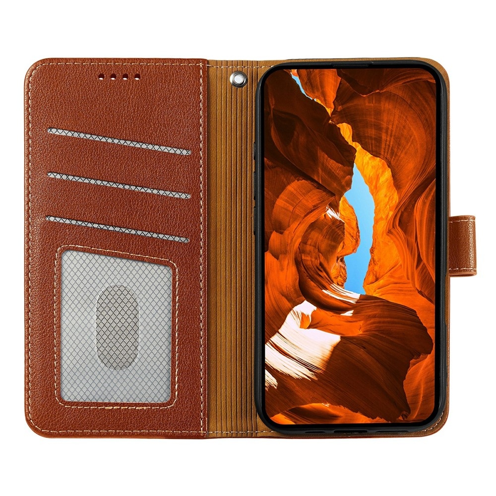 Clasp knižkové púzdro na Xiaomi Redmi 15 5G (169mm) - hnedé