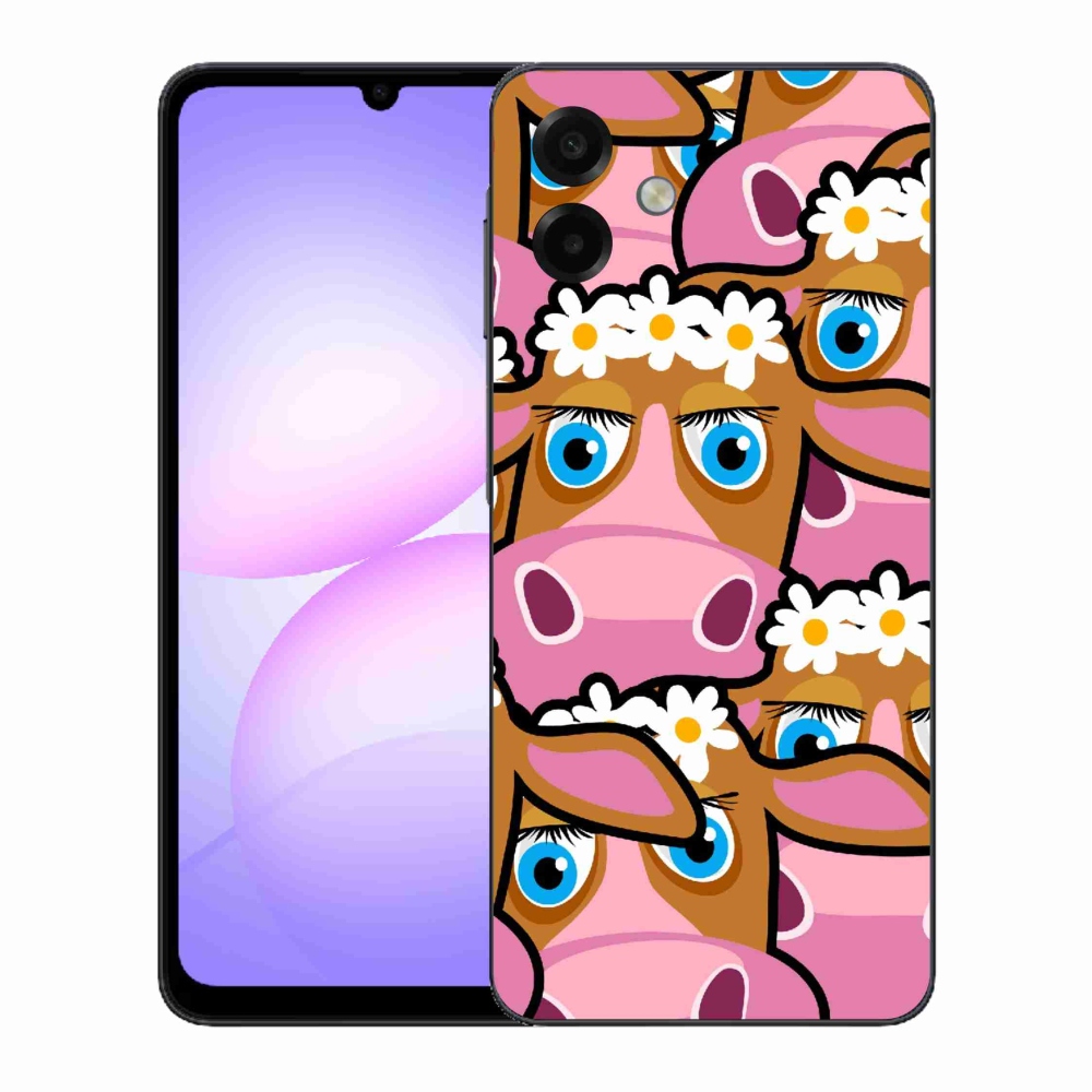 Gélový kryt mmCase na Samsung Galaxy A07 4G - kreslené kravičky