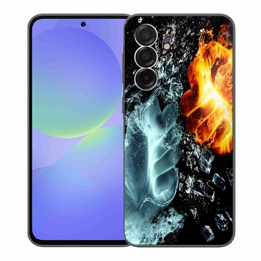 Gélový kryt mmCase na Samsung Galaxy A36 5G - voda a oheň