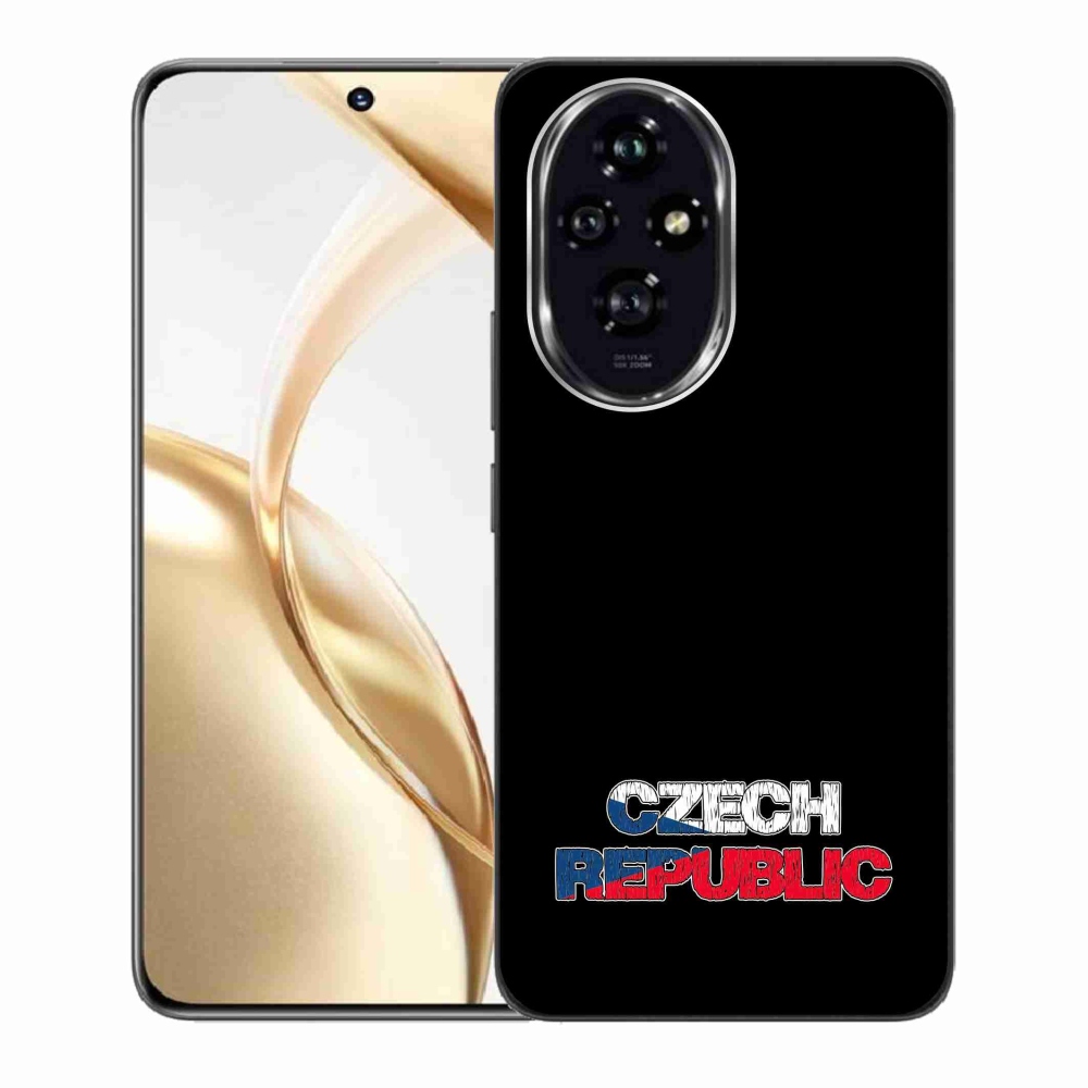 Gélový kryt mmCase na Honor 200 5G - Czech Republic čierne pozadie