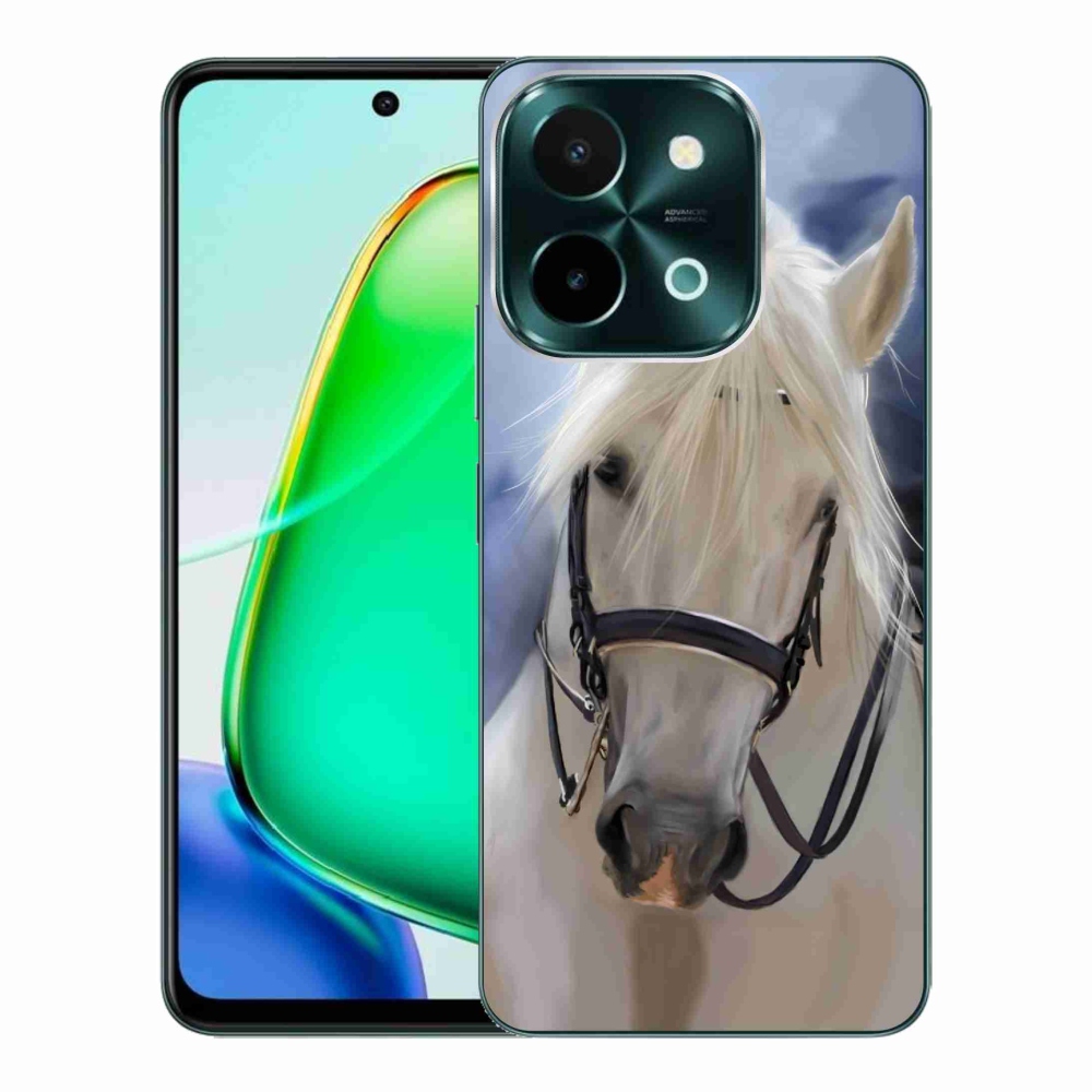 Gélový kryt mmCase na Vivo Y28 - biely kôň