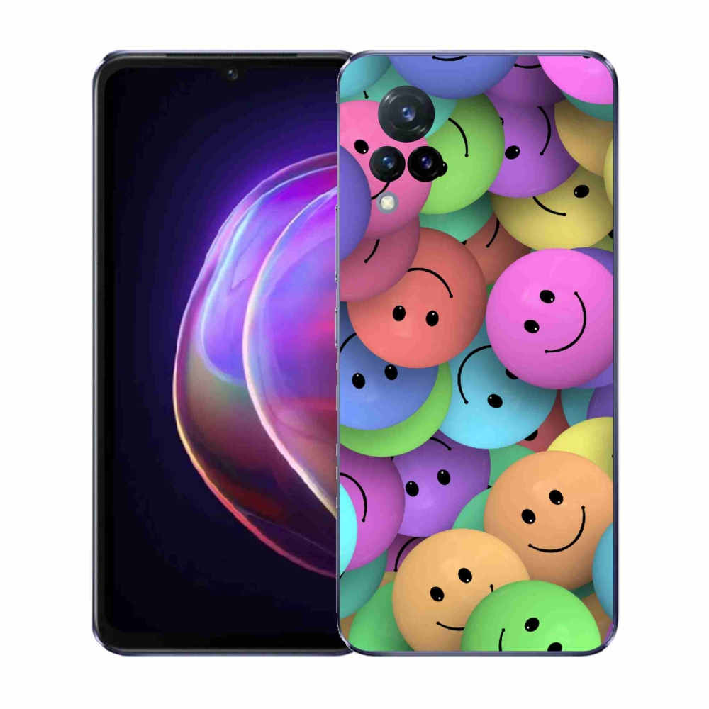 Gélový kryt mmCase na Vivo V21 4G/5G - farební smajlíci