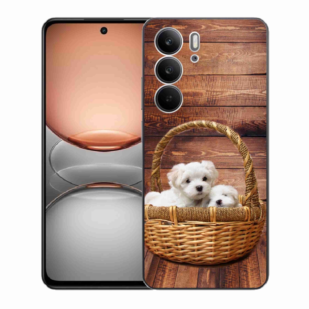 Gélový kryt mmCase na Realme C75 - šteniatka
