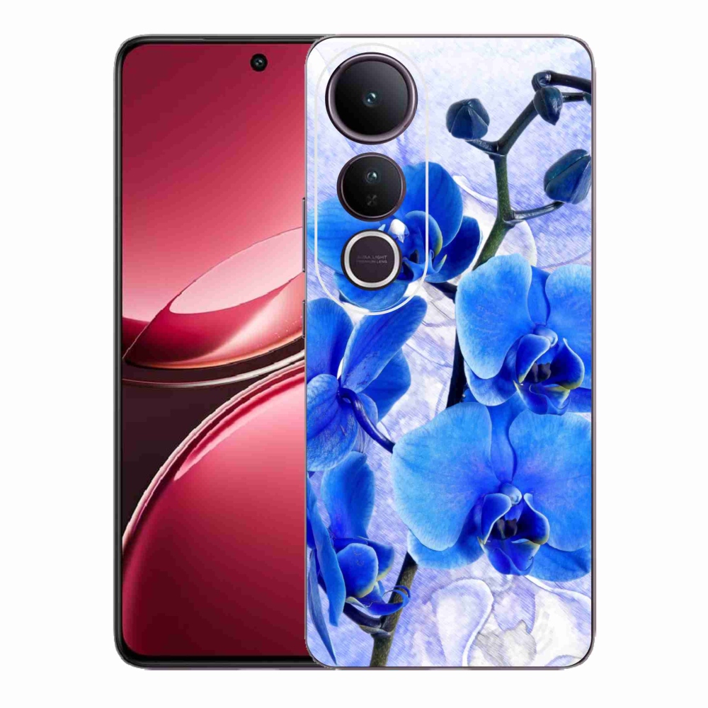 Gélový kryt mmCase na Vivo V50 Lite 4G/5G - modré kvety