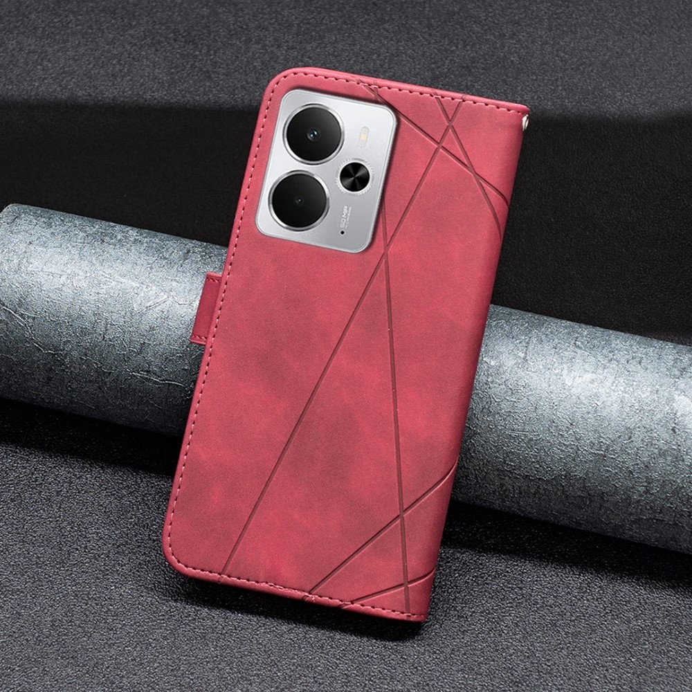 COLOR BNF knižkové puzdro na Realme 14 5G - červené