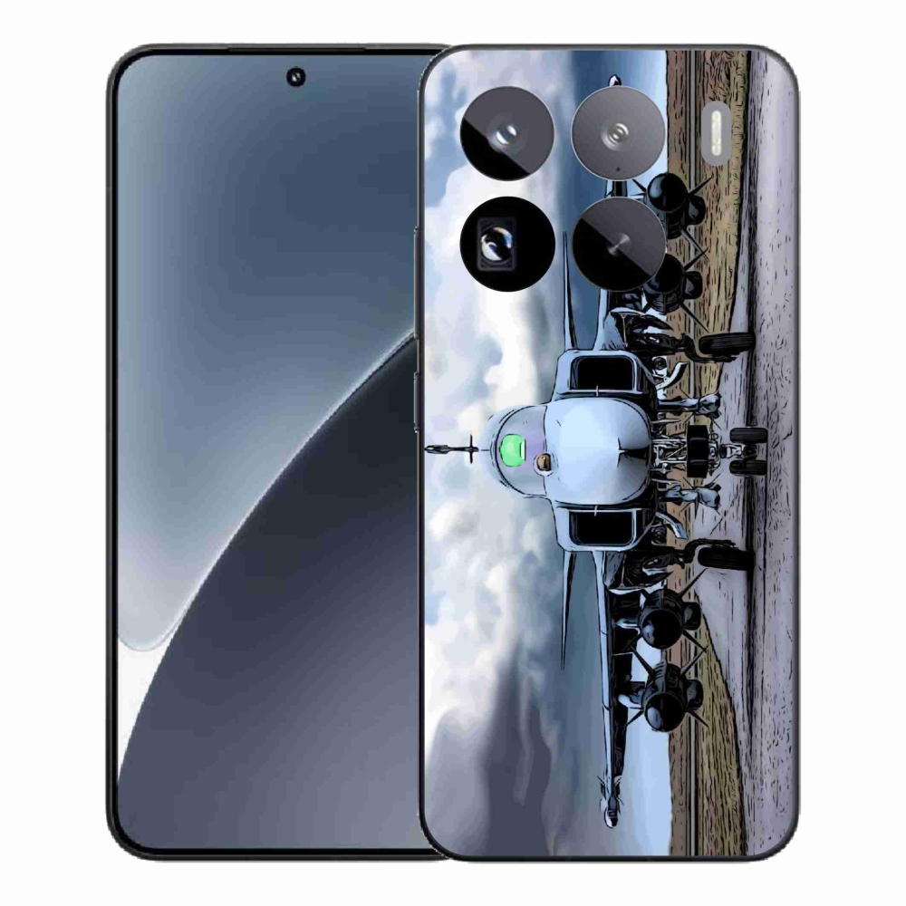 Gélový kryt mmCase na Xiaomi 15 Pro - vojenské lietadlo
