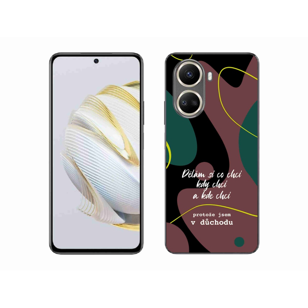 Gélový kryt mmCase na Huawei Nova 10 SE - vtipný text 10 čierne pozadie