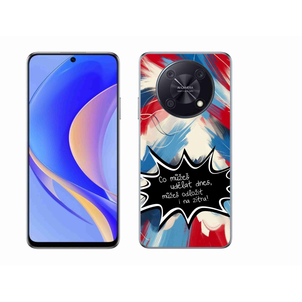 Gélový kryt mmCase na Huawei Nova Y90 - vtipný text 9 čierne pozadie
