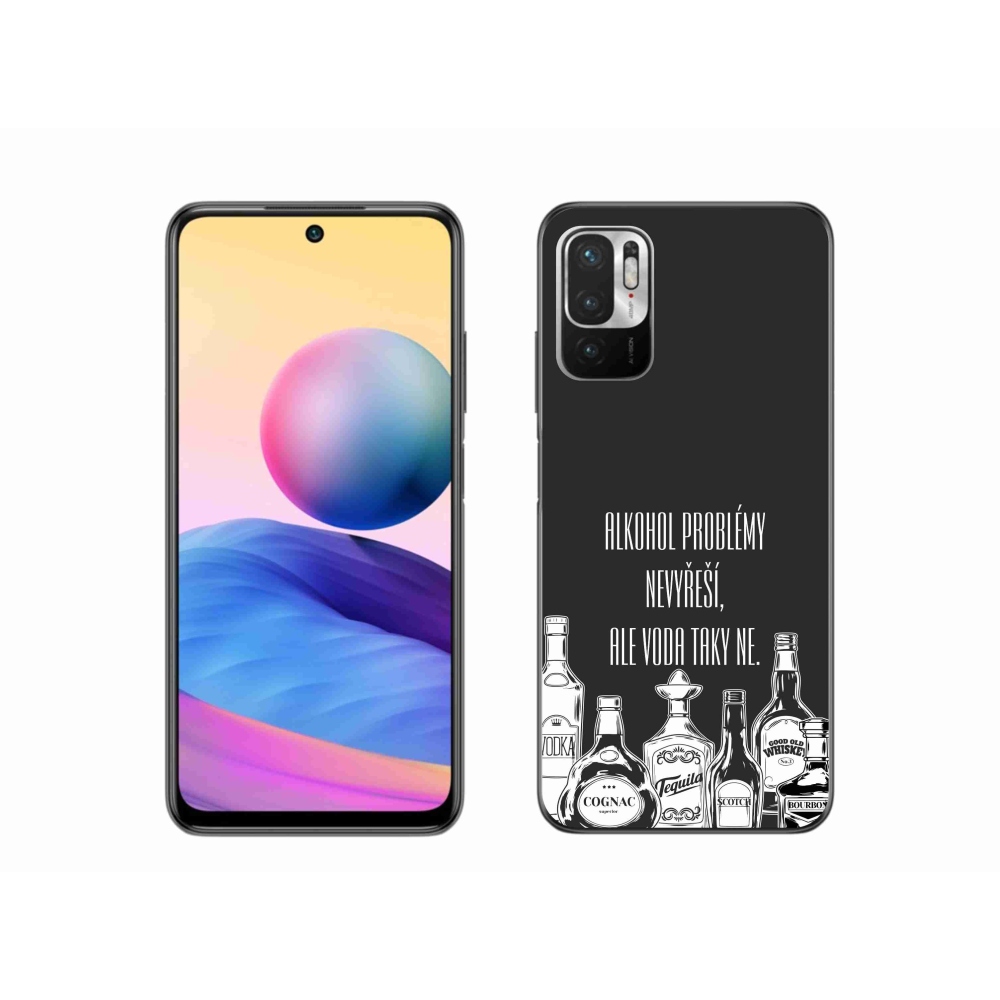 Gélový kryt mmCase na Xiaomi Redmi Note 10 5G - vtipný text čierne pozadie