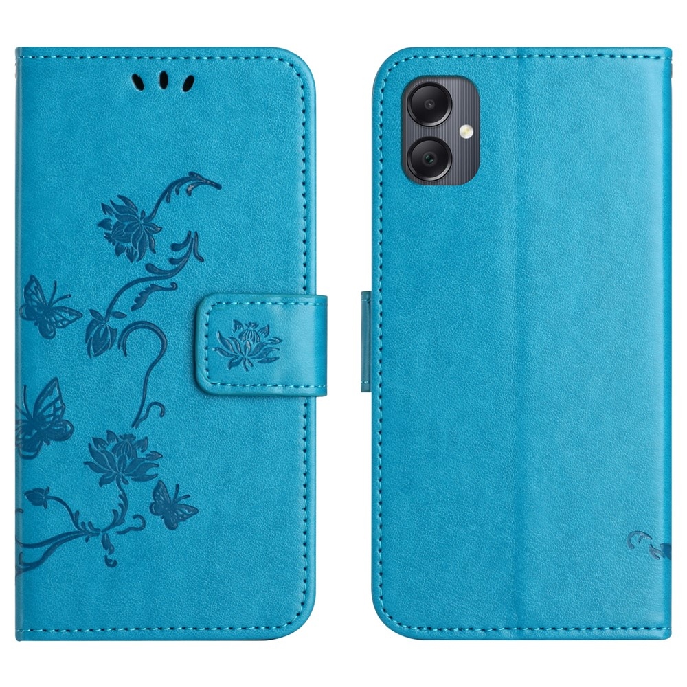 Flower knižkové púzdro na Samsung Galaxy A07 4G - modré