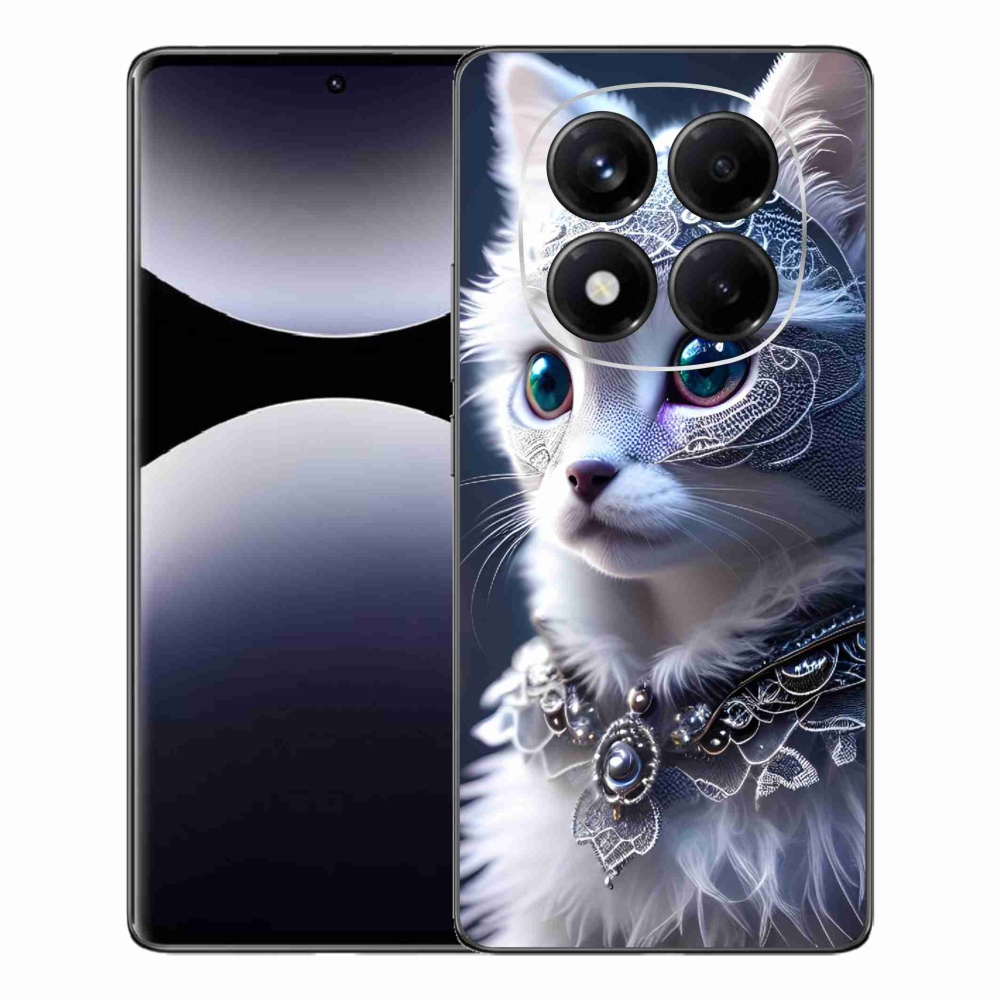Gélový kryt mmCase na Xiaomi Redmi Note 14 Pro - biela mačka