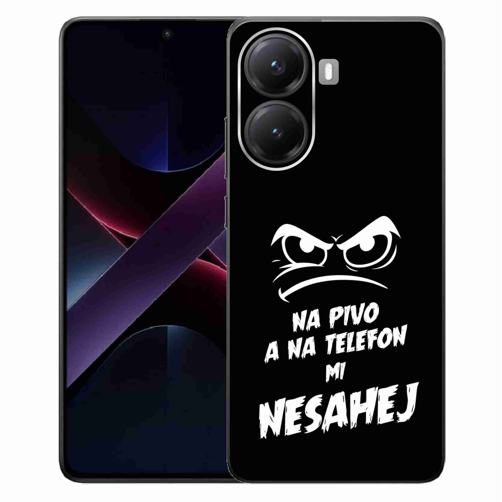 Gélový kryt mmCase na Xiaomi Poco X7 Pro 5G - pivný motív 2 čierne pozadie