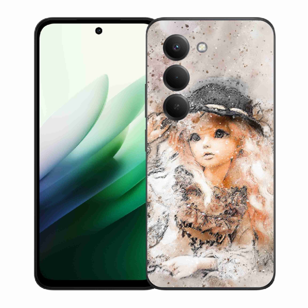 Gélový kryt mmCase na Xiaomi Redmi 15 5G (169mm) - dievčatko s klobúkom