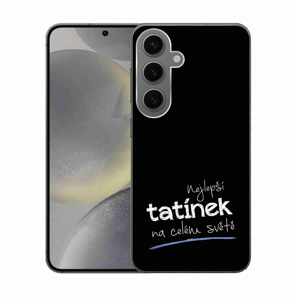 Gélový kryt mmCase na Samsung Galaxy S24 - najlepší otecko 4 čierne pozadie