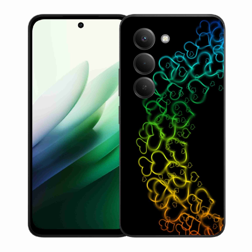 Gélový kryt mmCase na Xiaomi Redmi 15 5G (169mm) - farebné srdiečka
