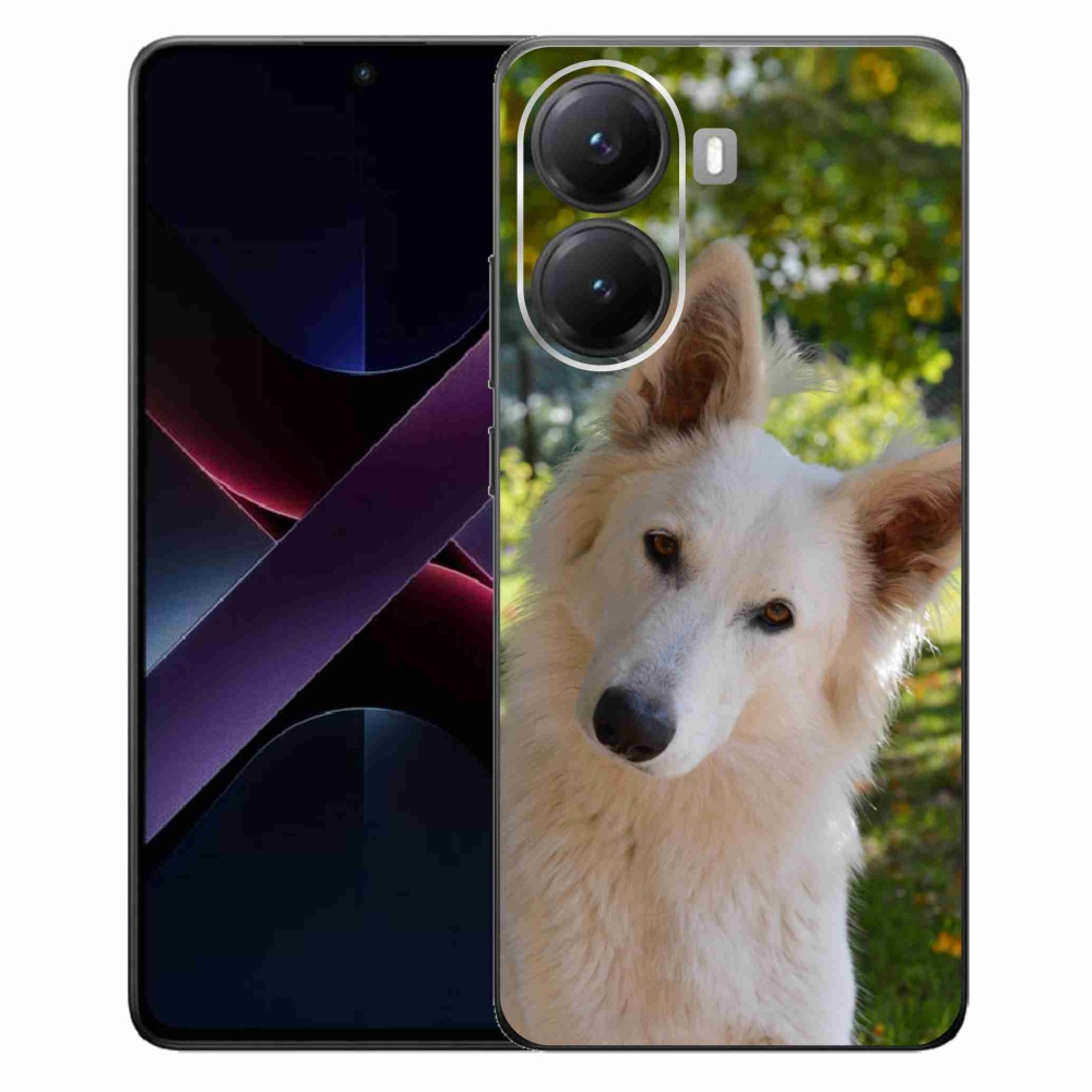 Gélový kryt mmCase na Xiaomi Poco X7 Pro 5G - biely švajčiarsky ovčiak 1