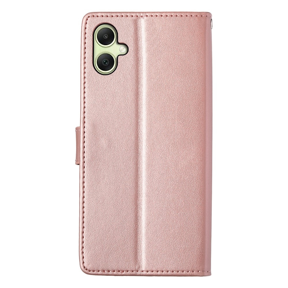 Flowery knižkové puzdro na Samsung Galaxy A07 4G - ružovozlaté
