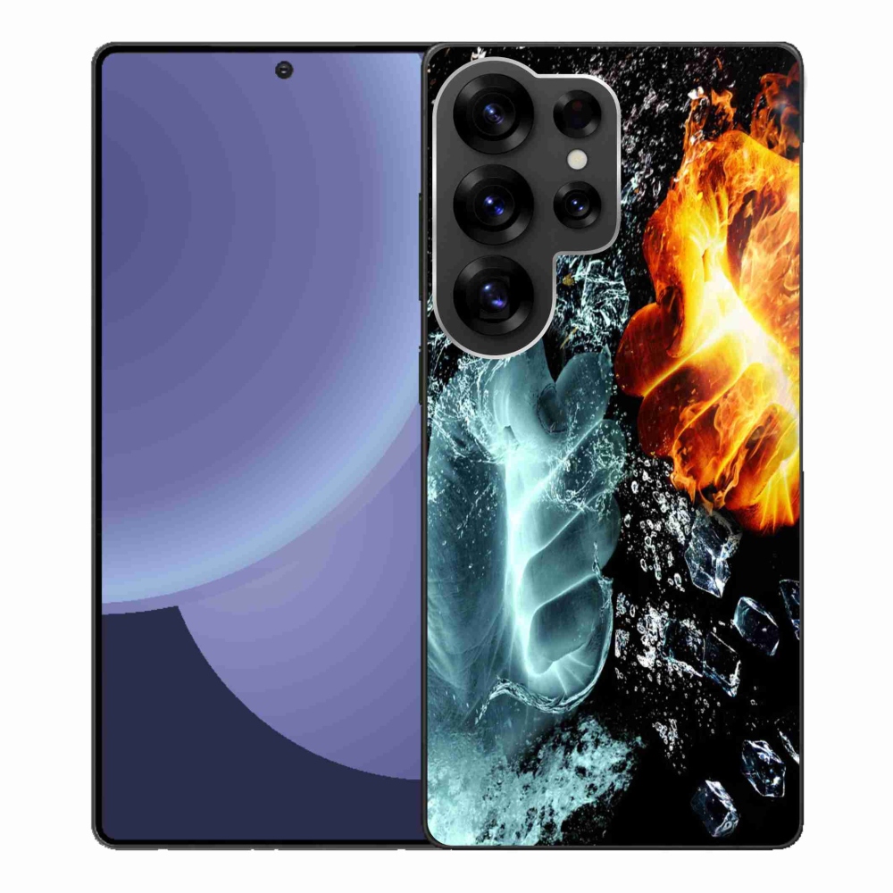 Gélový kryt mmCase na Samsung Galaxy S25 Ultra - voda a oheň