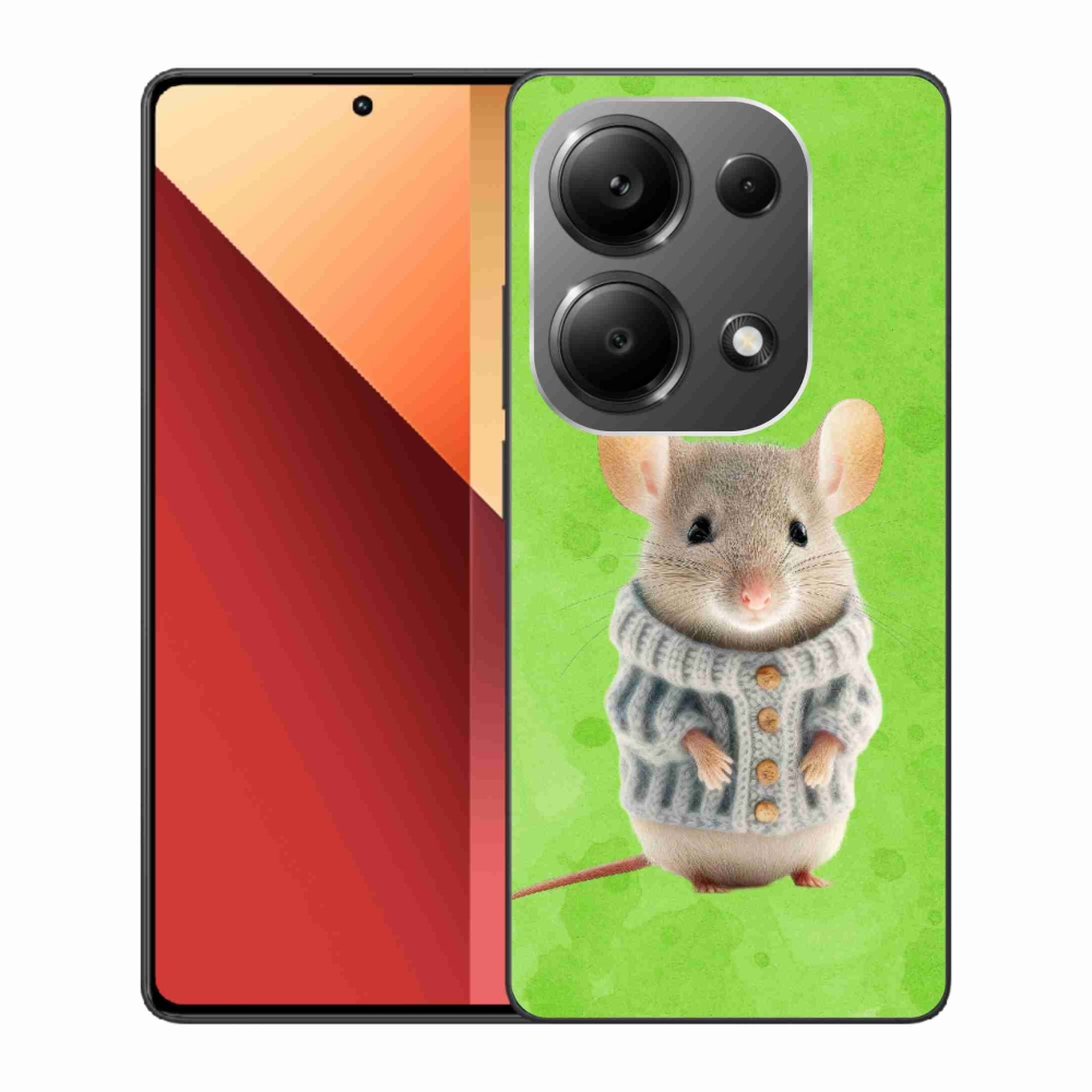 Gélový kryt mmCase na Xiaomi Redmi Note 13 Pro 4G/Poco M6 Pro - myška vo svetri