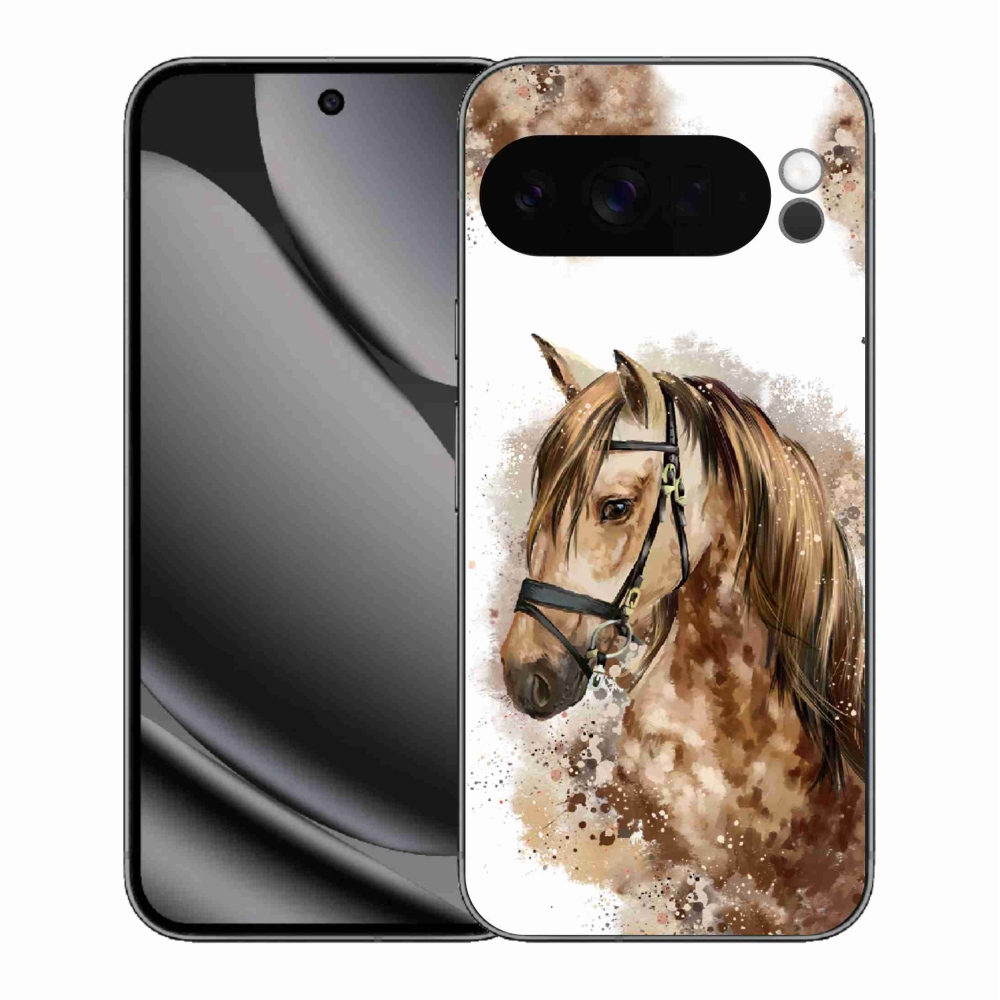 Gélový kryt mmCase na Google Pixel 10 Pro XL - hnedý kreslený kôň