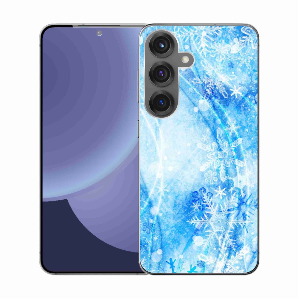 Gélový kryt mmCase na Samsung Galaxy S25 - snehové vločky