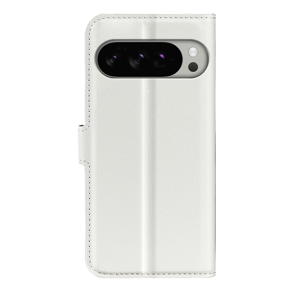 Litchi knižkové puzdro na Google Pixel 10 Pro XL - biele