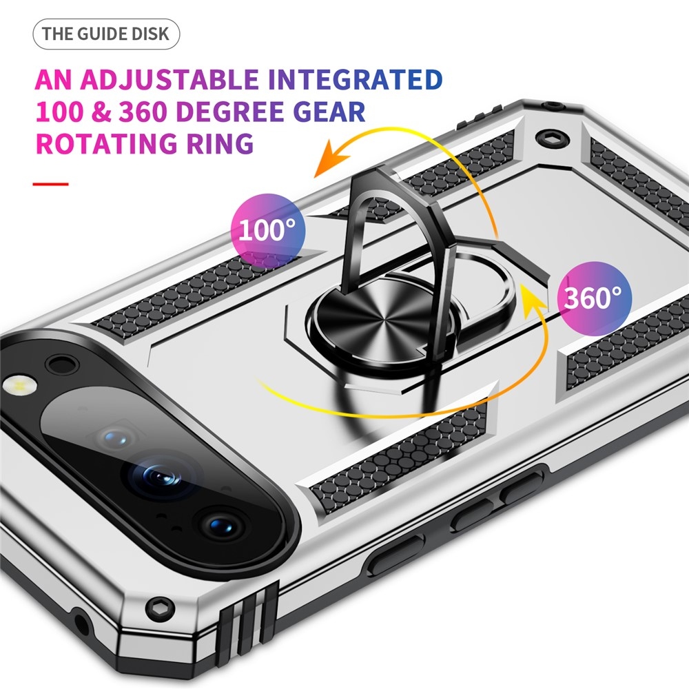 Ring odolný kryt na Google Pixel 10 Pro/Pixel 10 - strieborný