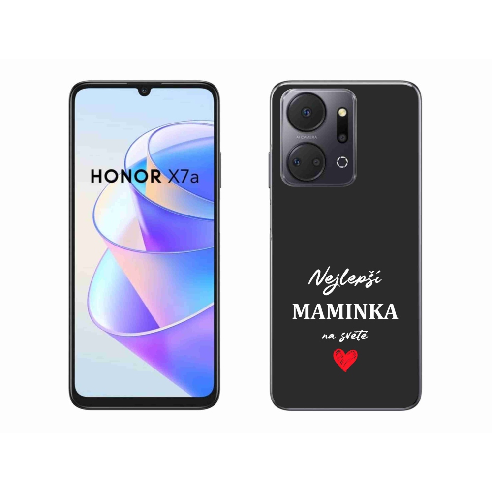 Gélový kryt mmCase na Honor X7a - najlepšia mamička 1 čierne pozadie