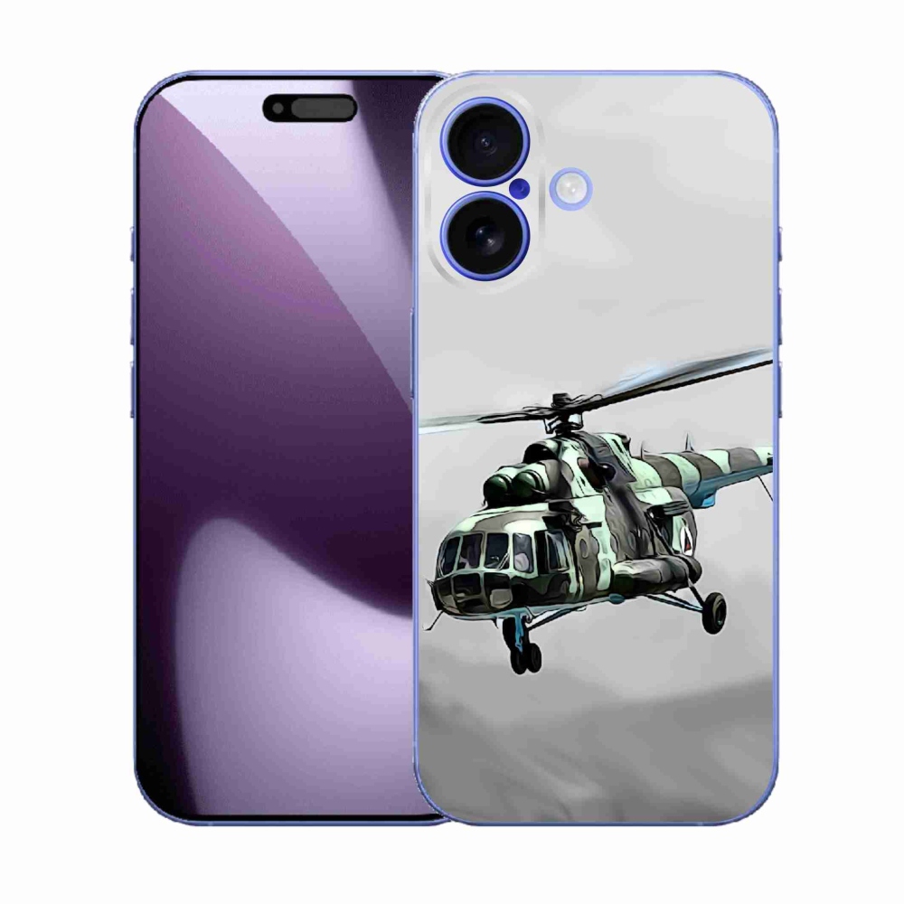 Gélový kryt mmCase na iPhone 17 - vojenský vrtuľník