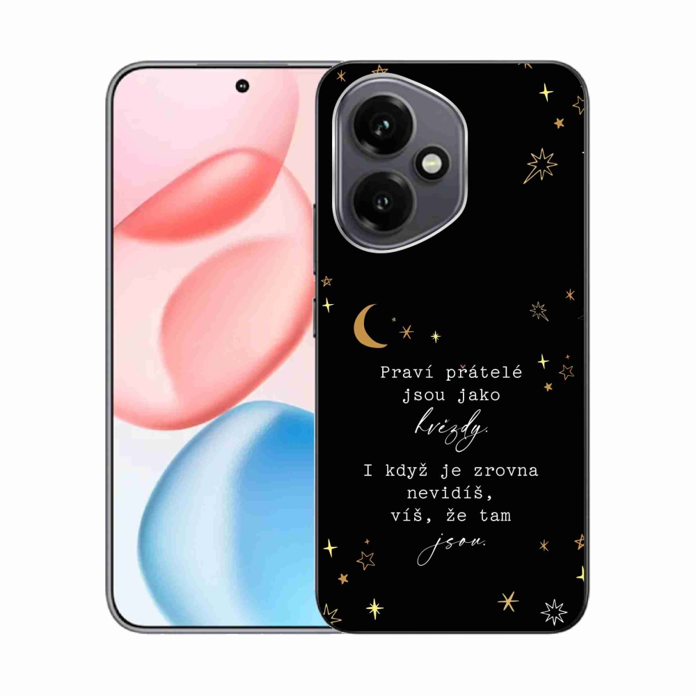 Gélový kryt mmCase na Honor 400 - citát 6 čierne pozadie