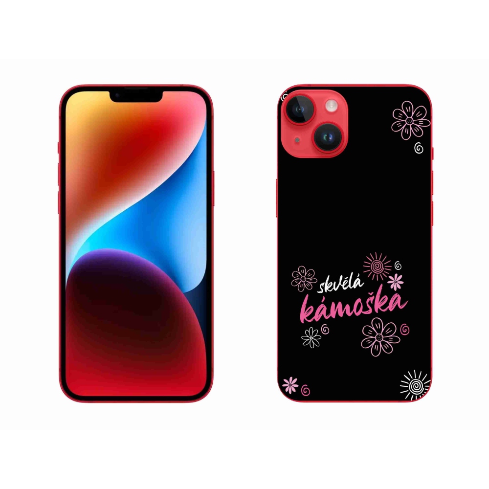 Gélový kryt mmCase na iPhone 14 Plus - skvelá kamoška čierne pozadie