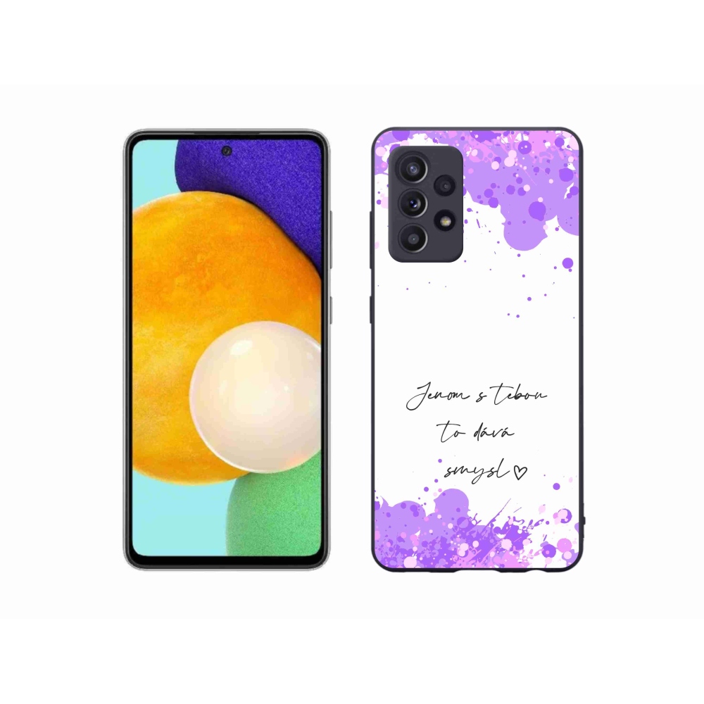 Gélový kryt mmCase na Samsung Galaxy A52/A52 5G - zamilovaný text biele pozadie