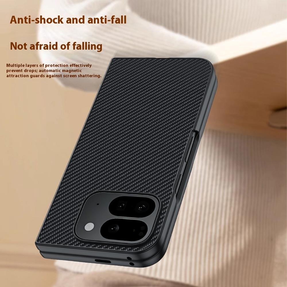 Carbone plastový kryt na mobil Google Pixel 10 Pro Fold - čierny
