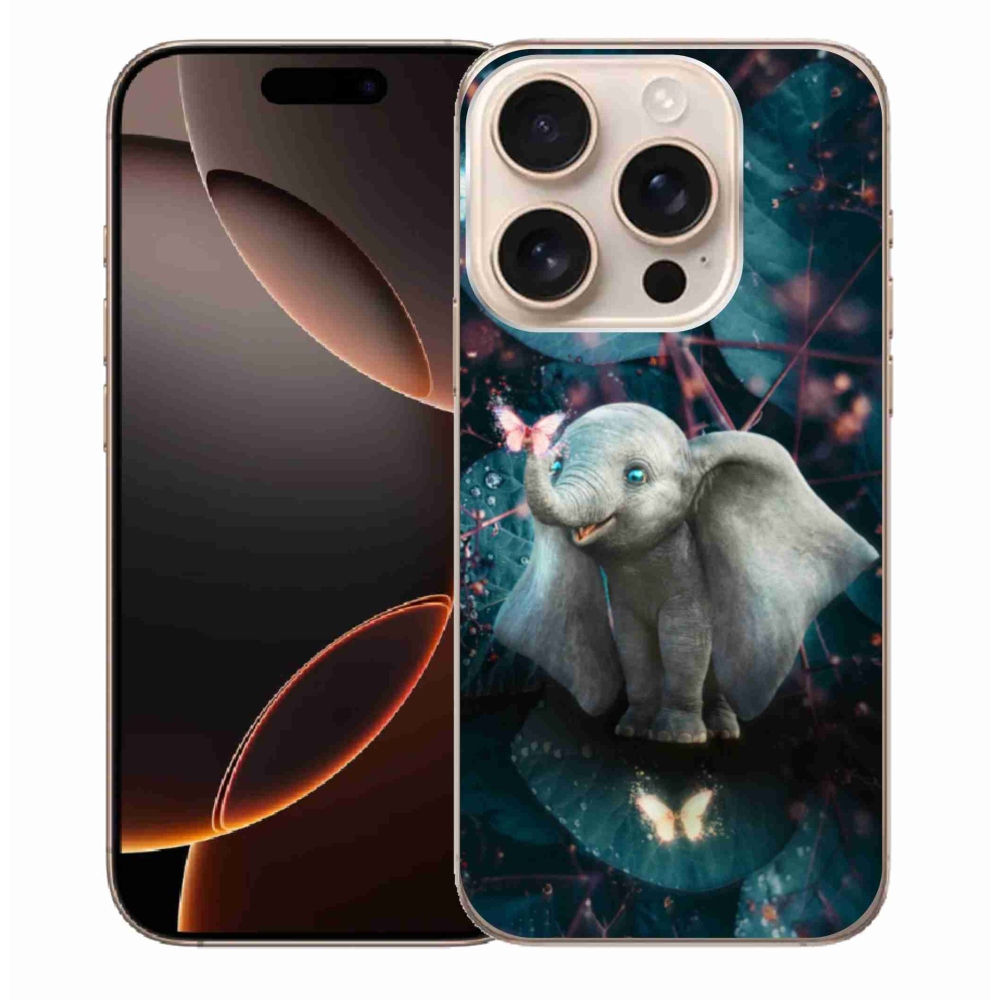 Gélový kryt mmCase na iPhone 16 Pro Max - roztomilý slon