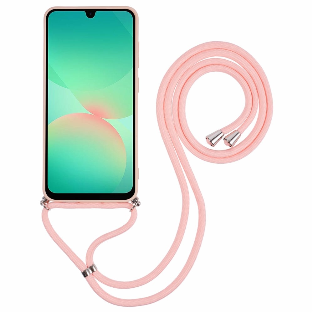 Lining gélový obal so šnúrkou na Samsung Galaxy A17 4G/5G - ružový