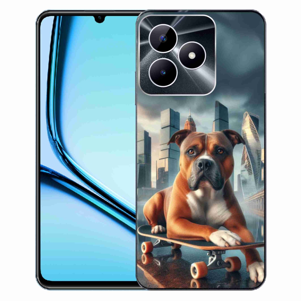Gélový kryt mmCase na Realme Note 50 - pes na skateboarde
