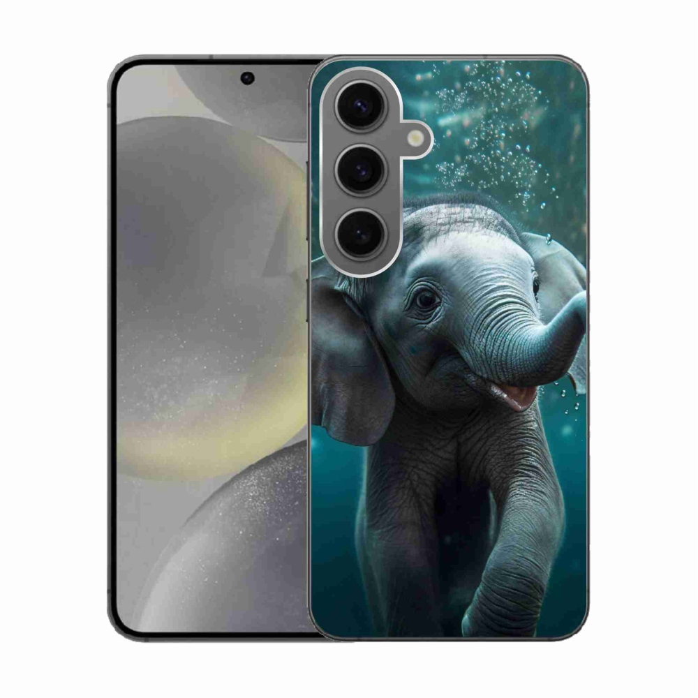 Gélový kryt mmCase na Samsung Galaxy S24 - sloník pod vodou
