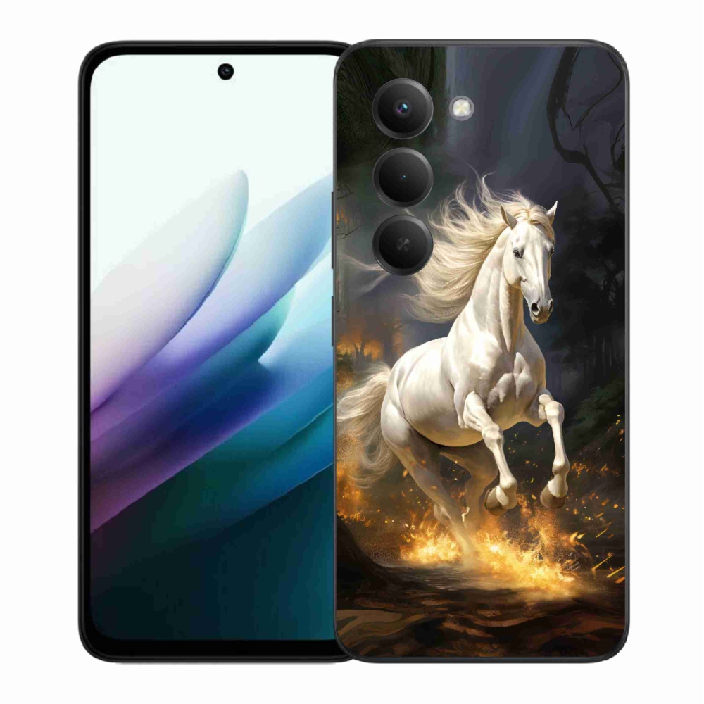 Gélový kryt mmCase na Xiaomi Redmi 15 4G/5G (171mm) - biely kôň 2