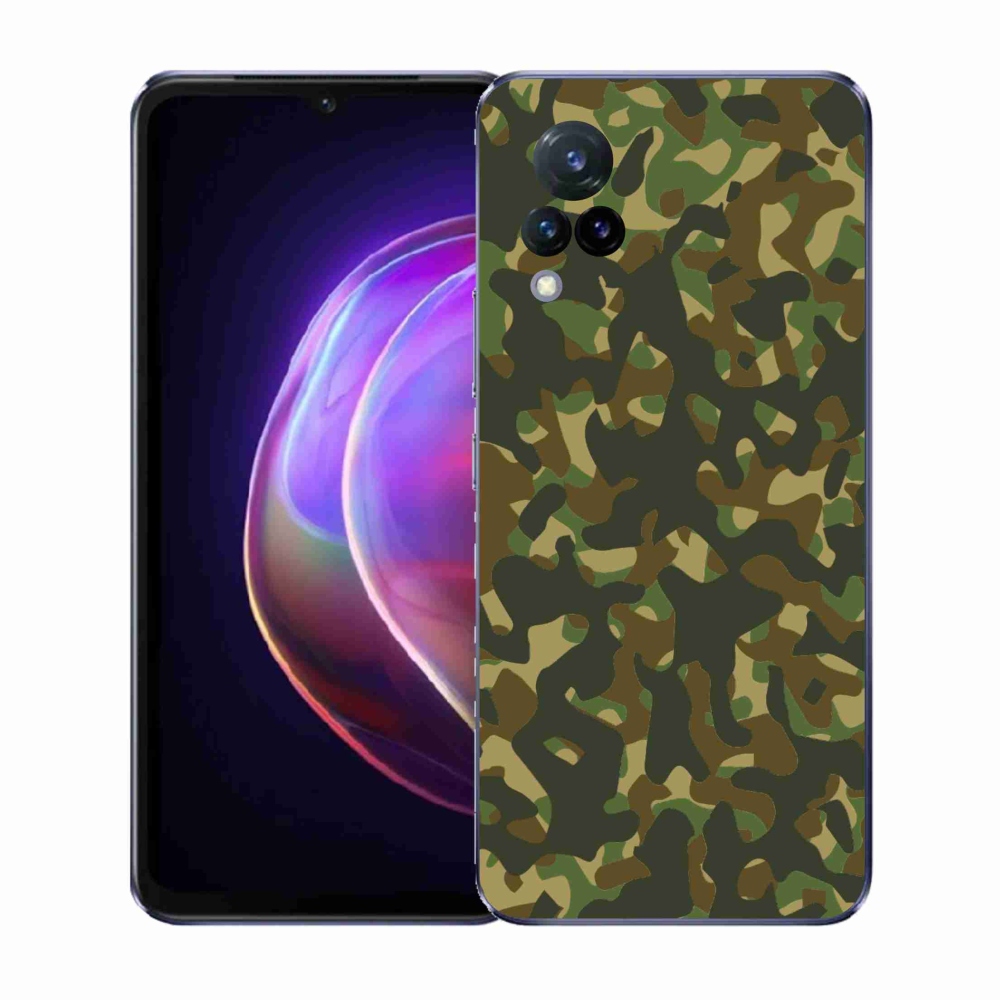 Gélový kryt mmCase na Vivo V21 4G/5G - maskáčový vzor 1